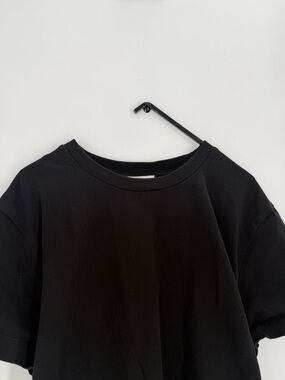 Cos The Bow Back Gathered Waist Knotted Back Tie Black T-Shirt